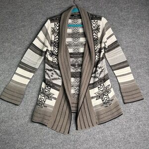 Vertigo Open Front Knit Long Cardigan Western Native Size‎ Large Acrylic